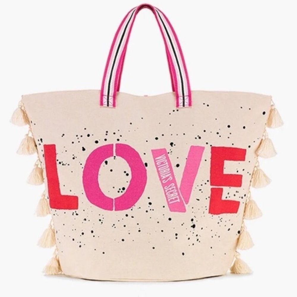 Victoria’s Secret Love Tote with Tassels 💞 - Picture 2 of 5